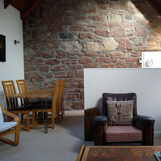 Lodge Barn open plan living/dinging/kitchen area