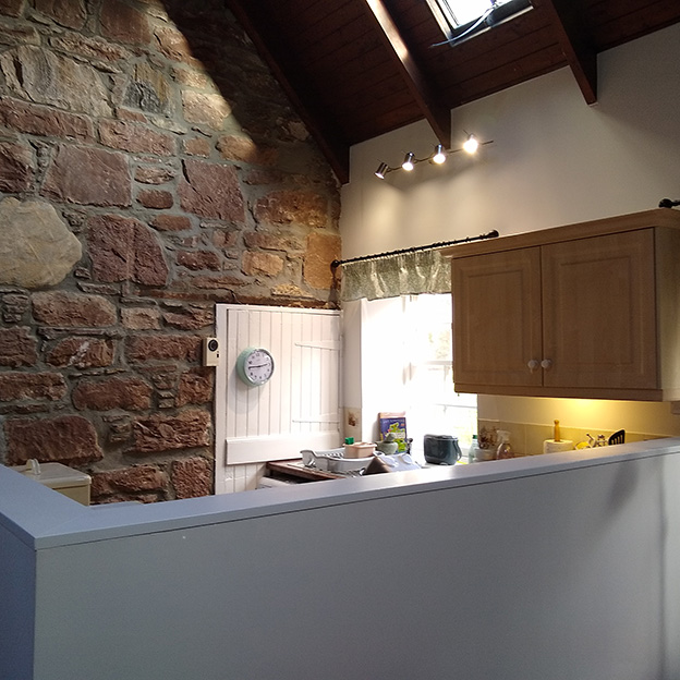 Lodge Barn open plan living/dinging/kitchen area